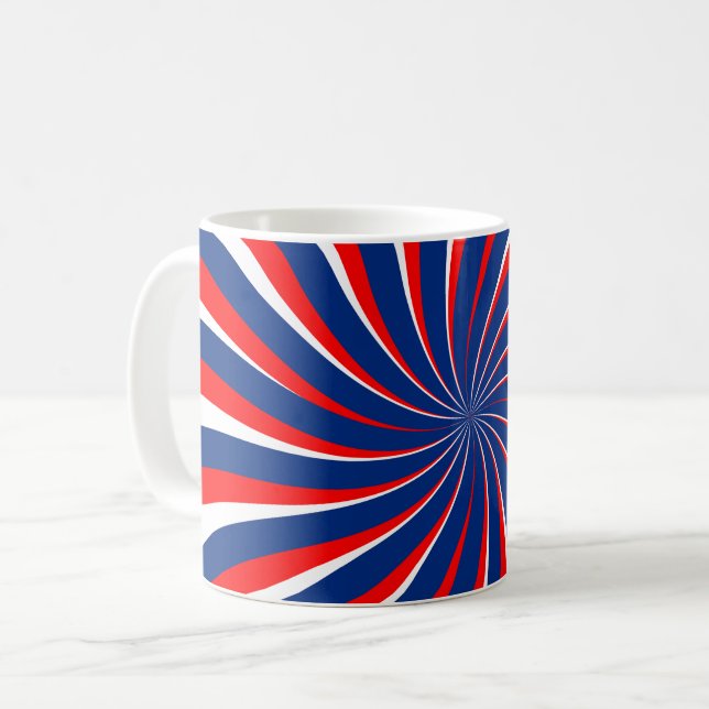 Mug Spirale bleu blanc rouge... (Devant gauche)