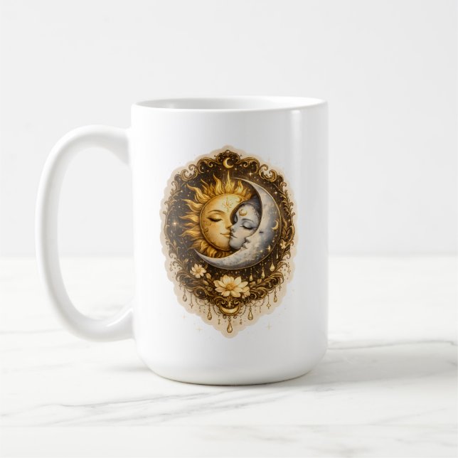 Mug Spiritual Sun and Moon Celestial Sacred Light (Gauche)