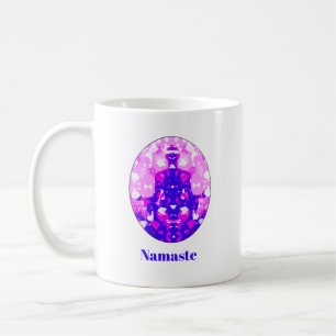 Mug Spirituel rose assis Yoga Pose Namaste