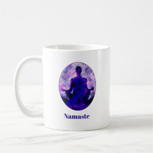 Mug Spirituel Violet assis Yoga Pose Namaste