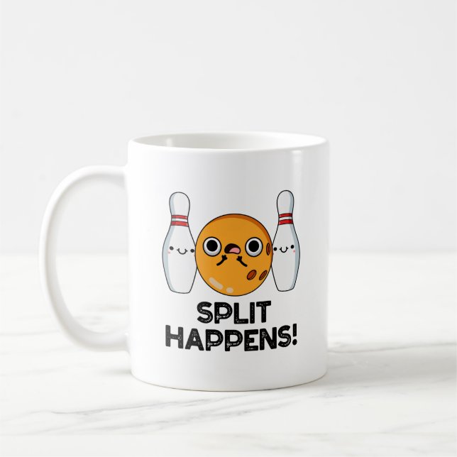 Mug Split Se Produit Drôle Bowling Pun (Gauche)