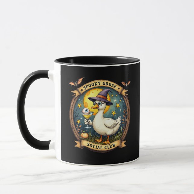 Mug Spooky Goose Halloween Ilustration Graphic (Gauche)