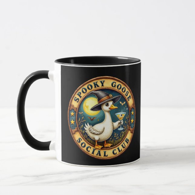 Mug Spooky Goose Halloween Ilustration Graphic (Gauche)