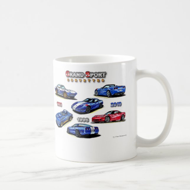 Mug Sport grand Corvette 1963, 1996, 2010 (Droite)