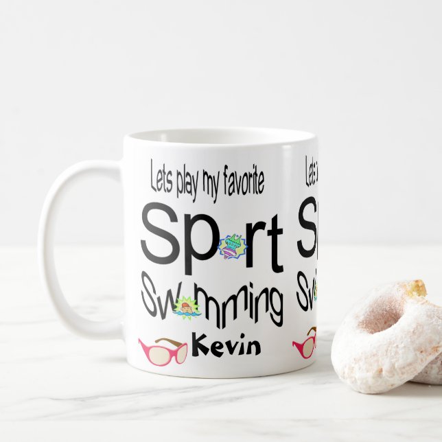 Mug Sports de natation (Avec donut)
