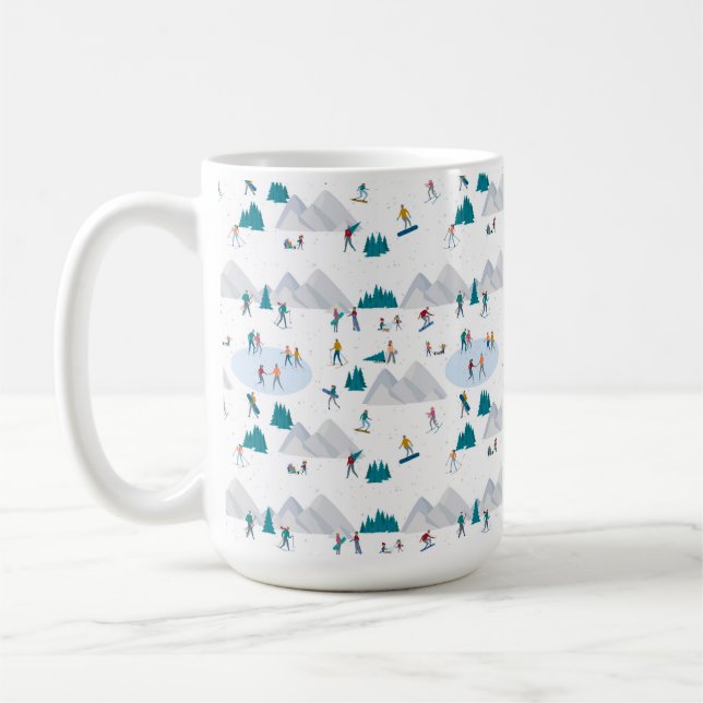 Mug Sports d'hiver Vacances Motif (Gauche)
