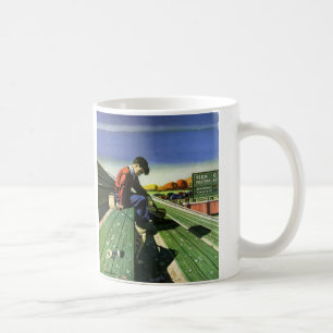 Mug Sports Vintage, Supporter de football triste avec 