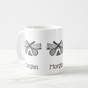 Mug Sports Vintage Tennis Net, Raquettes Croisées, Bal
