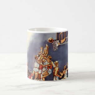 Mug Sports vintages Basketball, Joueurs dans un jeu