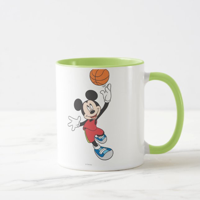 Mug Sporty Mickey | Lancer le basket-ball (Droite)