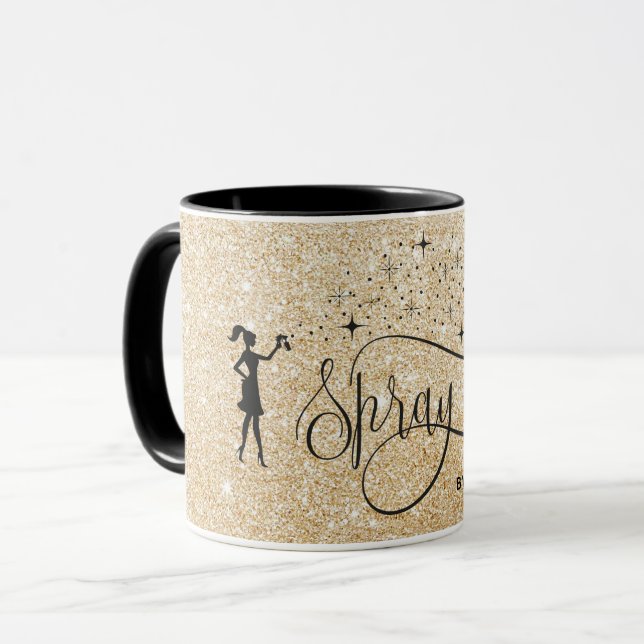 Mug Spray Tan Mobile Spray Tanning Fille brillante (Devant gauche)