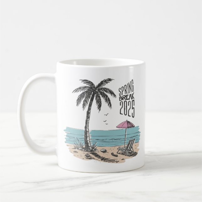 Mug Spring Break 2025 Beach Vibes (Gauche)