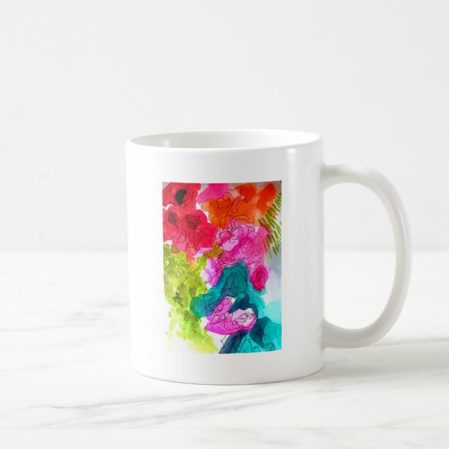 Mug Spring Flowers watercolour abstract (Droite)