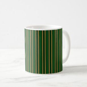 Mug Springbok vert et or bonbons rayures