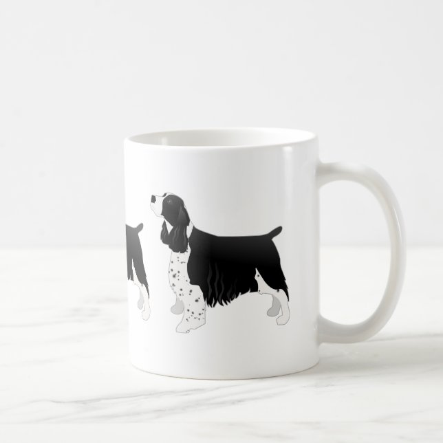Mug Springer Spaniel Chien de base race Silhouette Noi (Droite)
