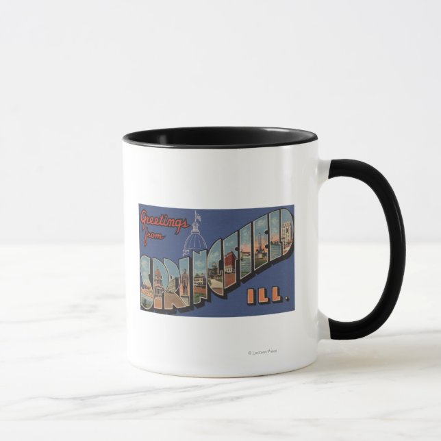 Mug Springfield, Illinois - Scènes de grandes lettres (Droite)