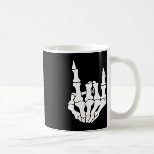 Mug Squelette à main rock Vintage Rocker Sign Hallowee