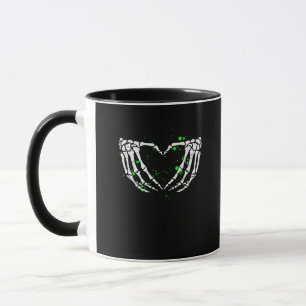 Mug Squelette Coeur de la main Costume Halloween