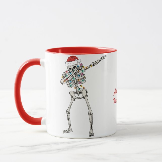 Mug Squelette Dabing Noël Père Noël Éffrayant Noël (Gauche)
