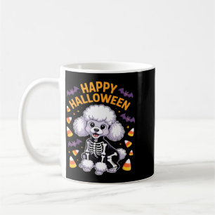 Mug Squelette de caniche Joyeux Halloween