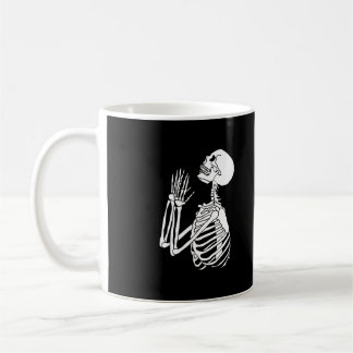 Mug Squelette demandant de l'aide sur un