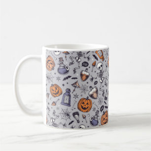 Mug Squelette d'Halloween vintage et Motif de potions