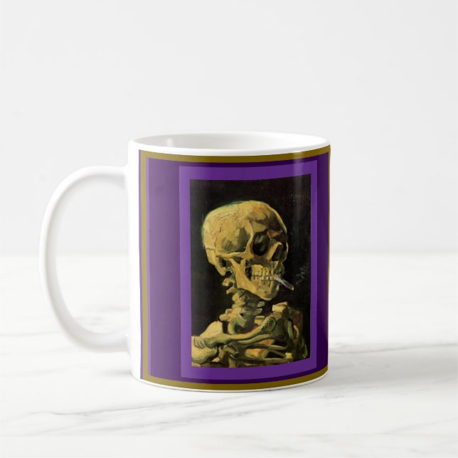 Mug Squelette et nuit étoilée par Van Gogh (Gauche)