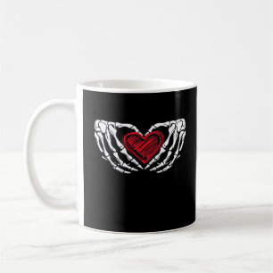 Mug Squelette Mains Avec Coeur Classique