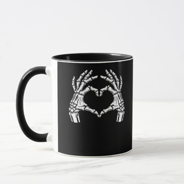 Mug Squelette Mains du coeur Signal Costume d'Hallowee (Gauche)