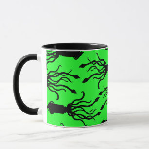Mug Squid Art green