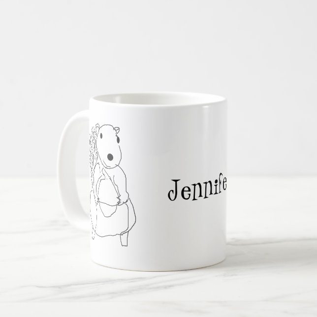 Mug - Squirrel Drawing and Name (Front Left)