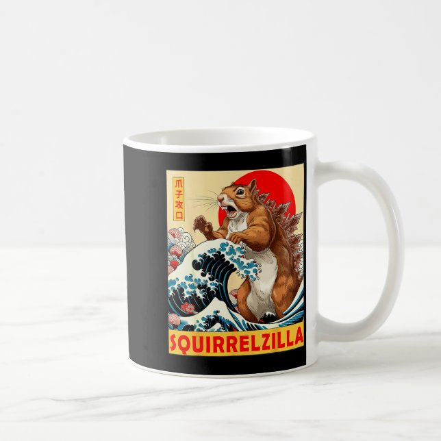Mug Squirrel Japanese Art Funny Squirrel For Men Women (Droite)
