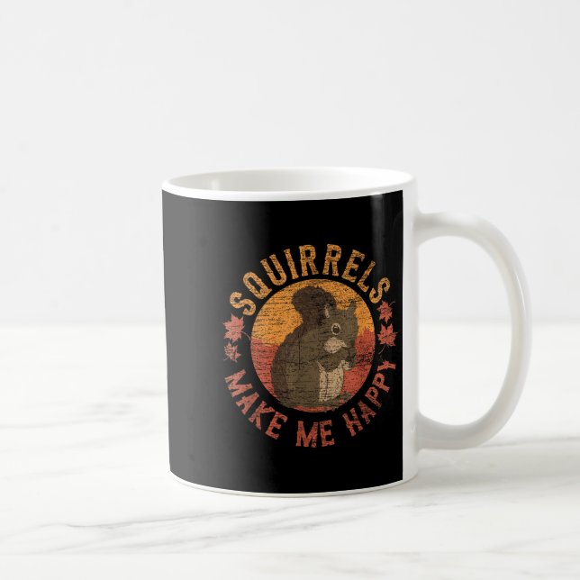 Mug Squirrels Make Me Happy - Vintage Squirrel  (Droite)