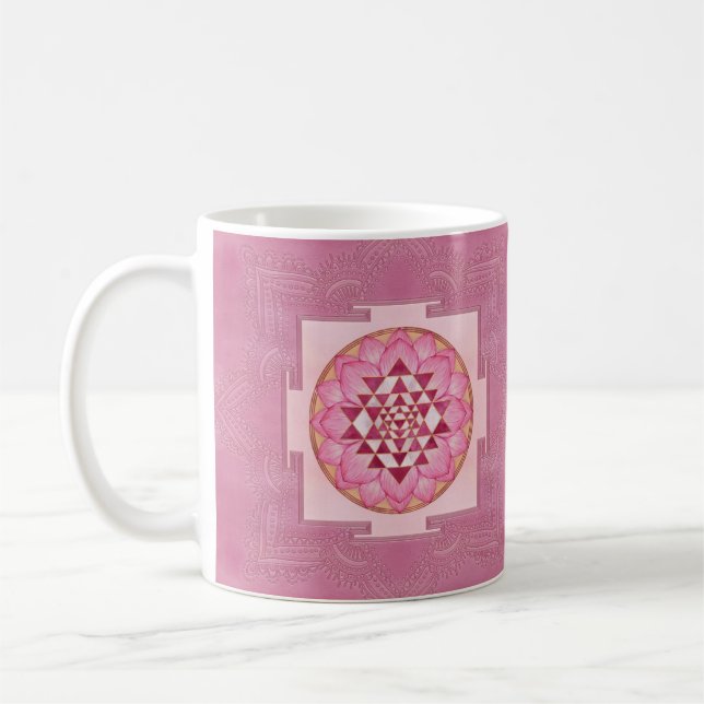 Mug Sri Yantra / Sri Chakra au lotus (Gauche)