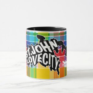 Mug St. John "Love City" Îles Vierges américaines, Mad