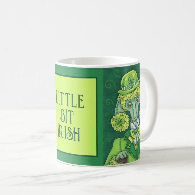 MUG ST. PADDY'S GREEN FRANÇAIS POODLE IRLANDAIS, CHIEN (Devant droit)