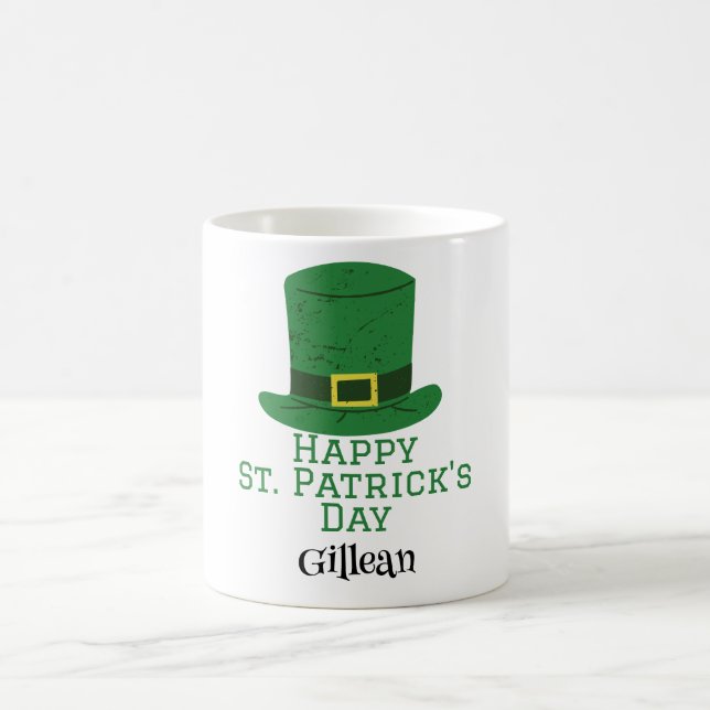 Mug St. Patrick's Day casquette vert irlandais Shamroc (Centre)