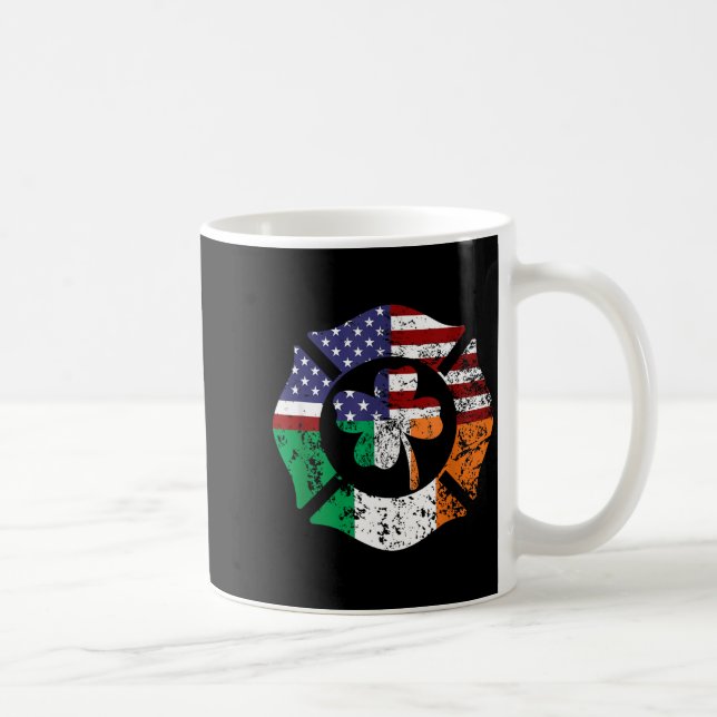 Mug St Patrick's Day Fireman Gift Proud Firefighter Qu (Droite)