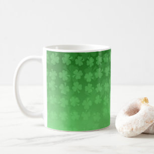 Mug St. Patrick's Day green shamrock ombre motif