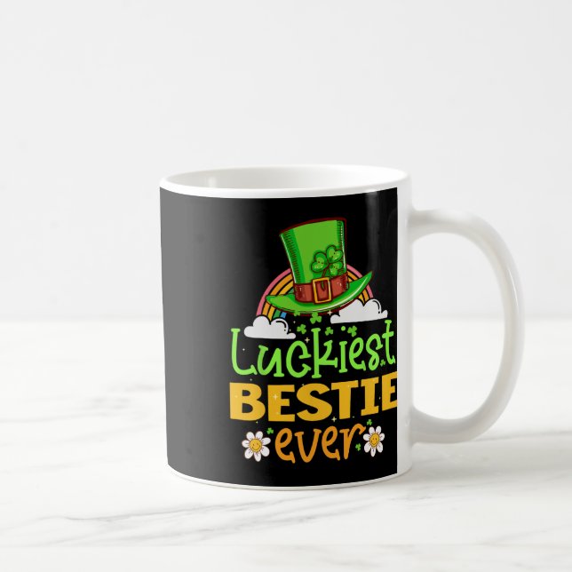 Mug St Patricks Day Luckiest Bestie Ever Matching Fun  (Droite)