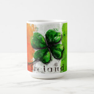 Mug St. Patrick's Day - Watercolor Clover Ireland Drap