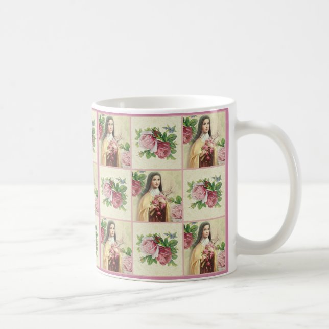 Mug St Therese les petits roses de la fleur w/red (Droite)