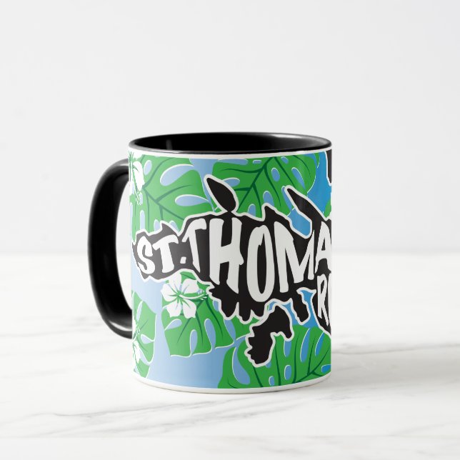Mug St. Thomas "Rock City" Îles Vierges | Bleu (Devant gauche)