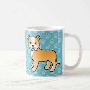 Mug Staffordshire Bull Terrier Fauve et Blanc