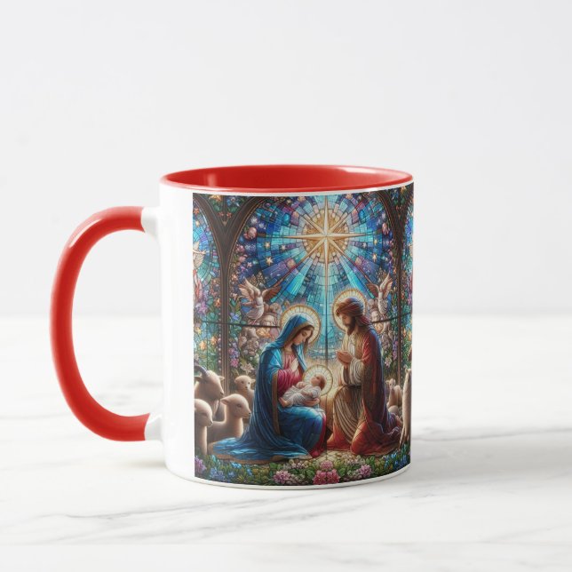 Mug Stained Glass Nativity Scene (Gauche)