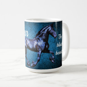 Mug Staline noir/beauté noire, bleu cheval