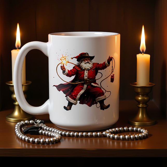 Mug Star Lasso Cowboy Santa (Créateur téléchargé)