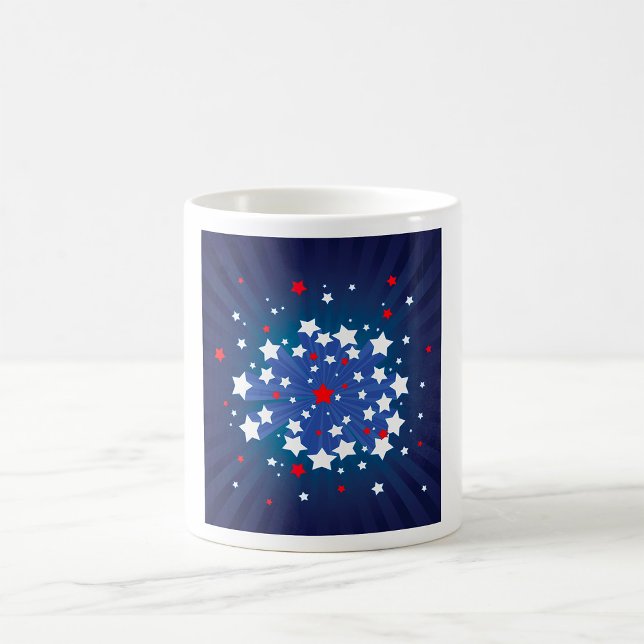 Mug Starburst Patriotique Rouge Blanc et Bleu USA (Créateur téléchargé)