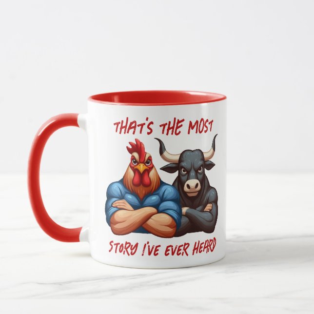 Mug Stare-brise non amusé pour coq et ox (Gauche)