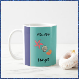 Mug Starfish and Seashells Beach Life